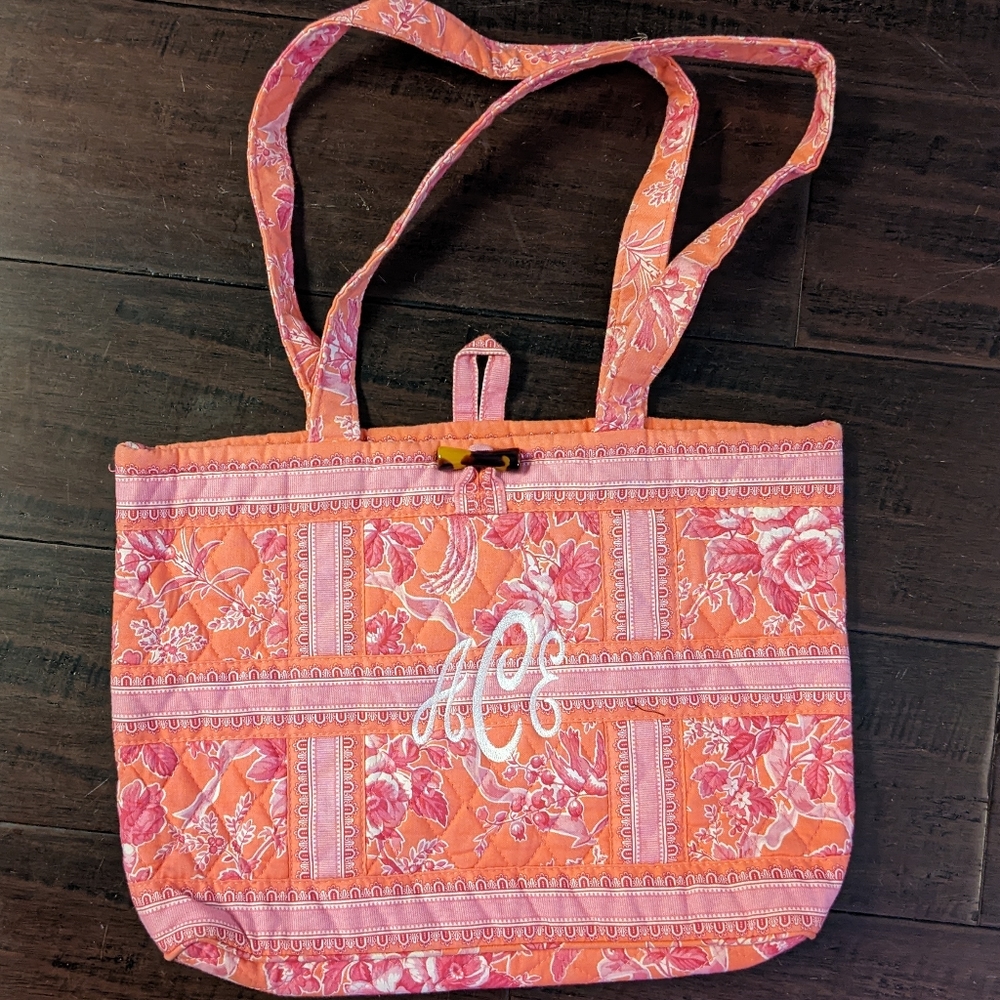 Monogrammed Vera Bradley tote